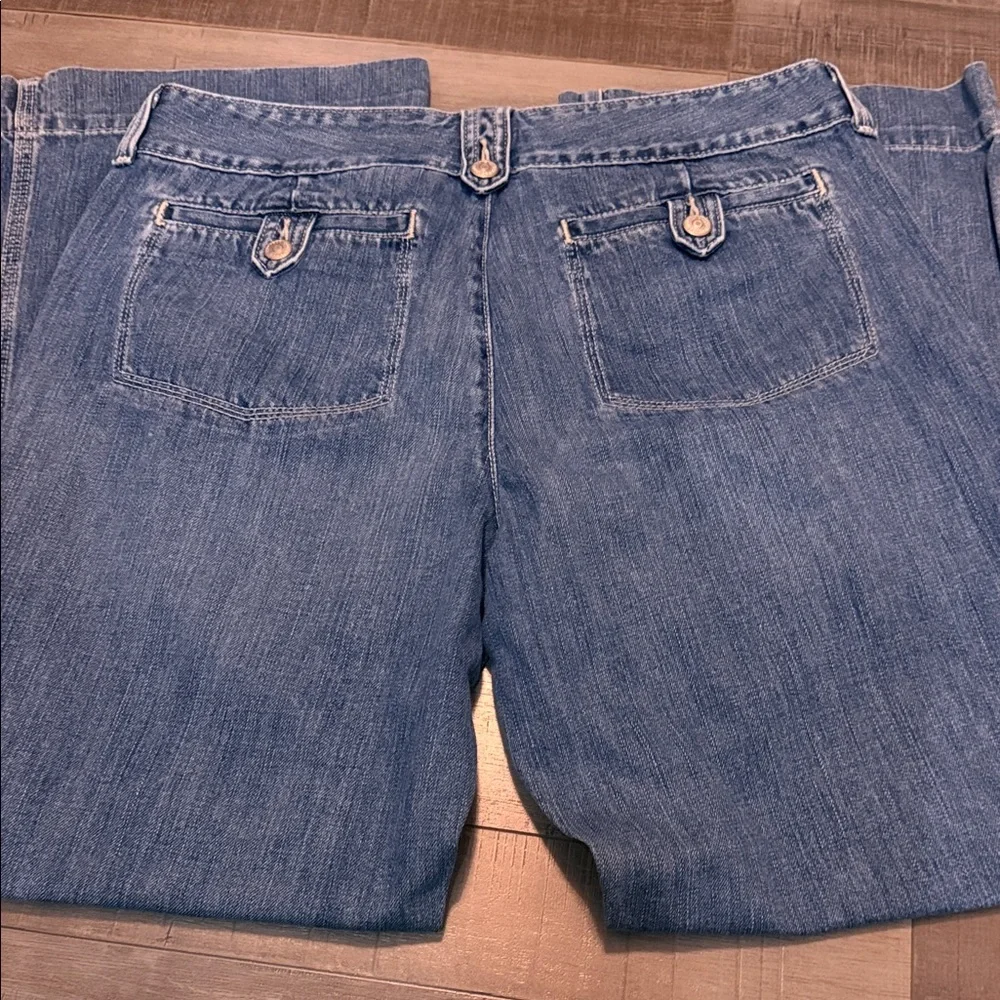 Eddie Bauer Blue Flare & Wide Leg Jeans - Picture 4 of 5
